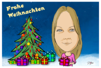 Di Vino als Karikaturist für Weihnachtsfeier