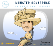 Di Vino zeichnet Karikaturen beim Polopicknick Münster für Lufthansa und Lückerts